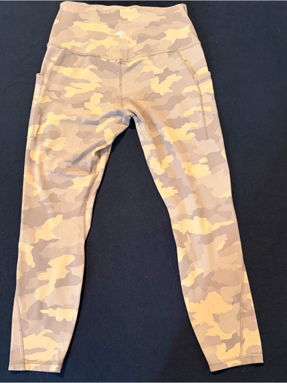 Lululemon Align High-Rise Pant 25" Heritage 365 Multi Camo Beige Size 10 - Picture 5 of 6